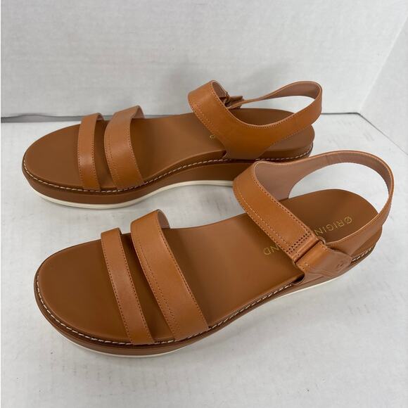 Cole Haan OG Peyton Flatform Sandals Womens Size 11 Pecan W30263 - Picture 4 of 5